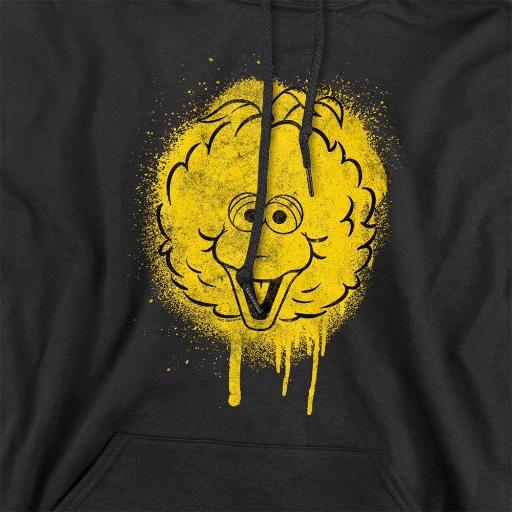 Black - Side - Sesame Street Unisex Adult Big Bird Graffiti Hoodie