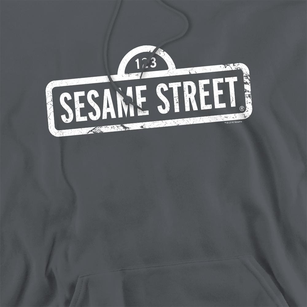 Charcoal - Side - Sesame Street Unisex Adult Logo Hoodie