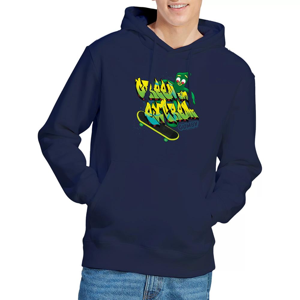 Navy - Lifestyle - Gumby Unisex Adult Green And Extreme Hoodie