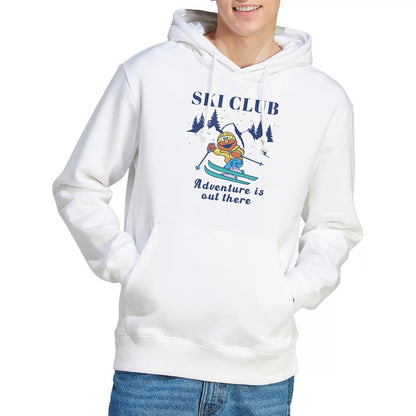 White - Lifestyle - Sesame Street Unisex Adult Ski Club Adventure Elmo Hoodie