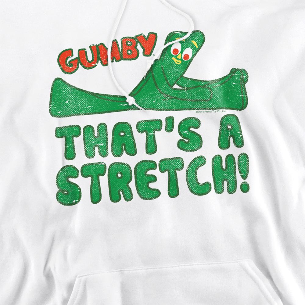White - Side - Gumby Unisex Adult That´s A Stretch Hoodie