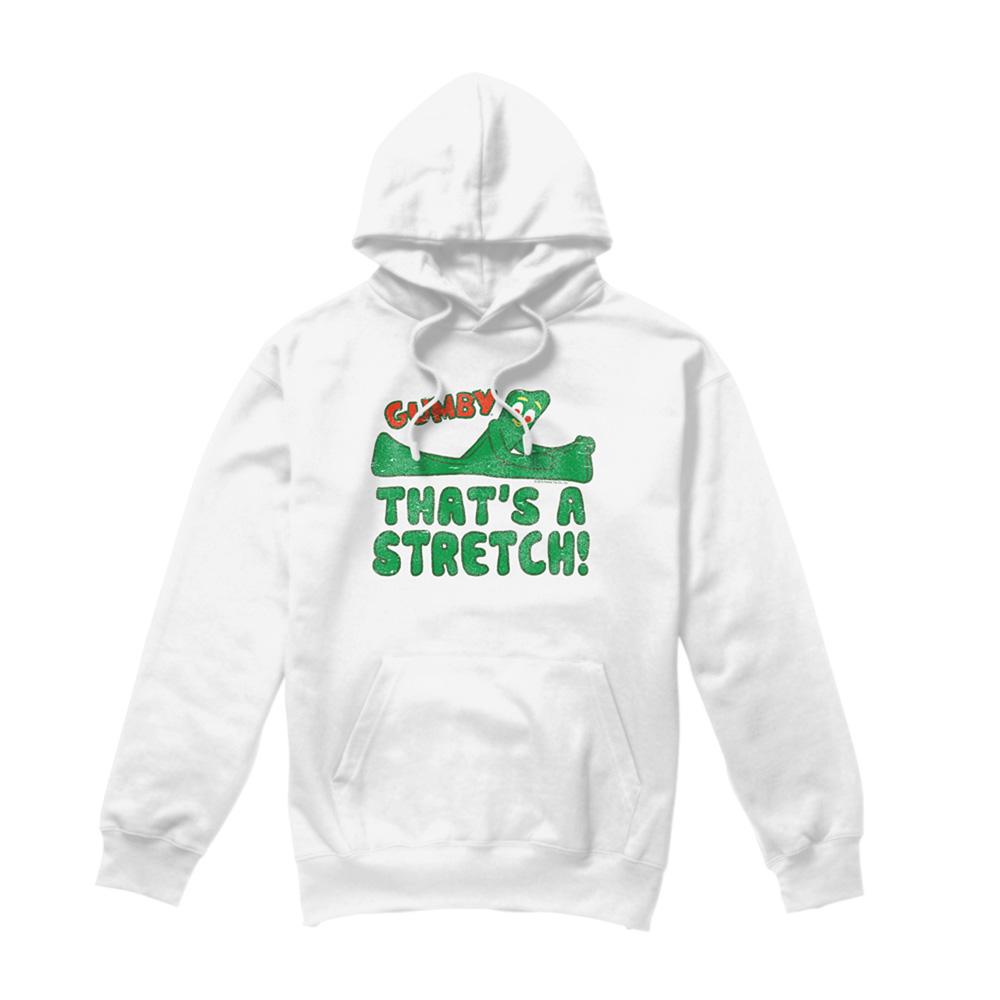 White - Front - Gumby Unisex Adult That´s A Stretch Hoodie