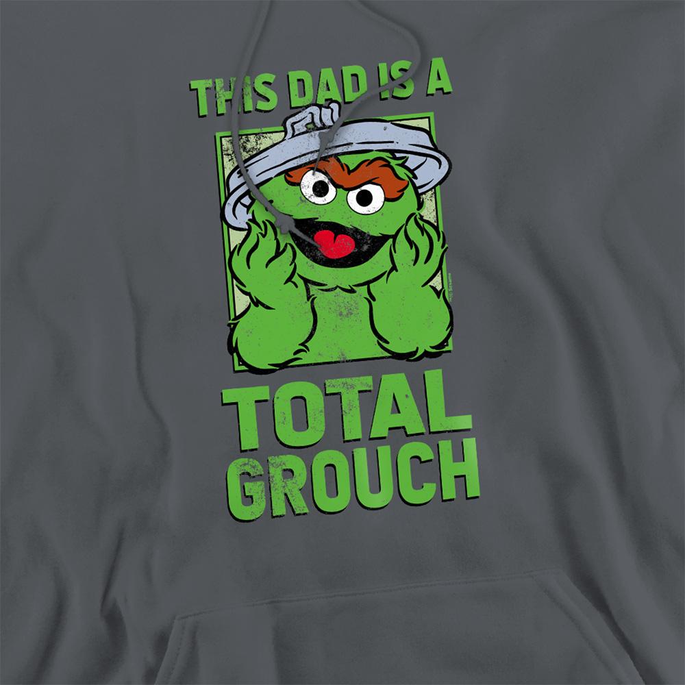 Charcoal - Side - Sesame Street Unisex Adult This Dad Is A Total Oscar The Grouch Fathers Day Hoodie