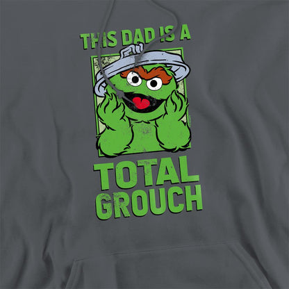 Charcoal - Side - Sesame Street Unisex Adult This Dad Is A Total Oscar The Grouch Fathers Day Hoodie