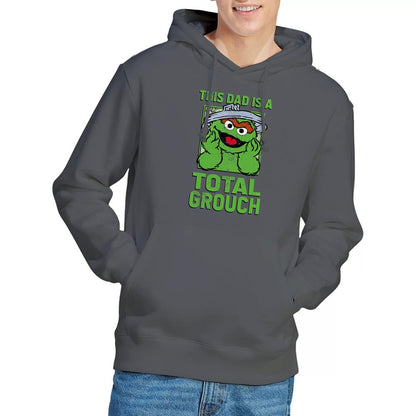 Charcoal - Lifestyle - Sesame Street Unisex Adult This Dad Is A Total Oscar The Grouch Fathers Day Hoodie