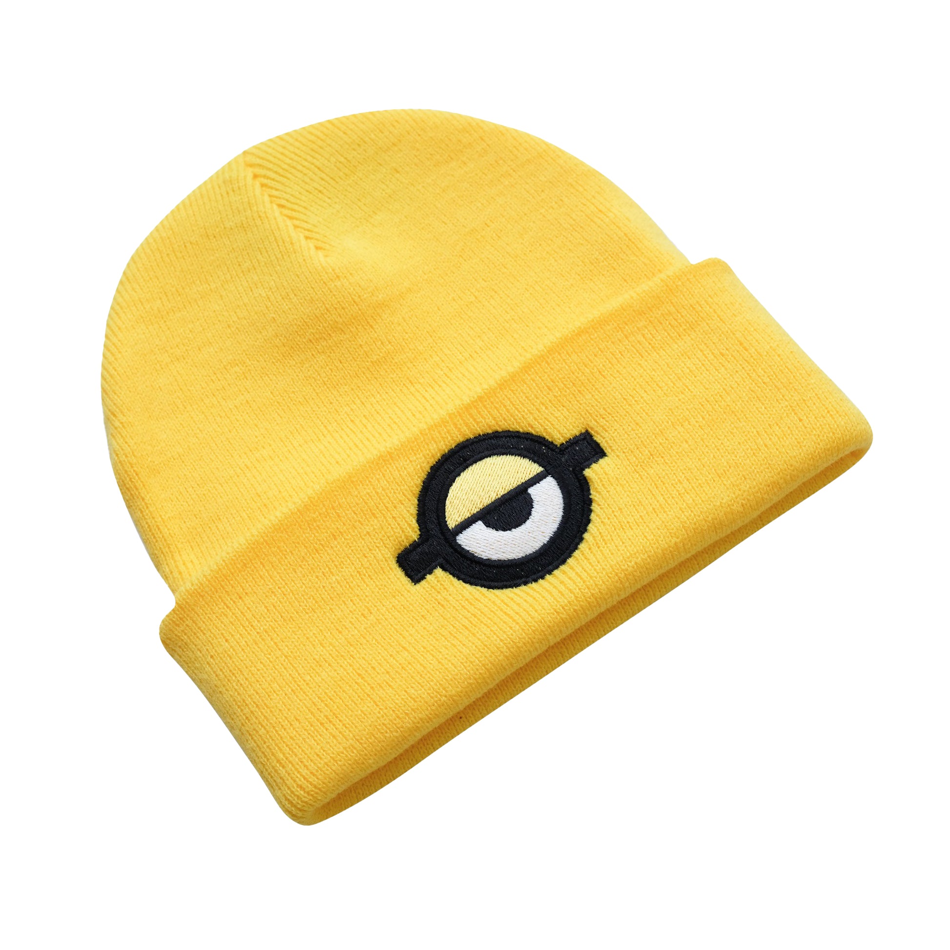 Yellow - Side - Minions Mens Eye Beanie