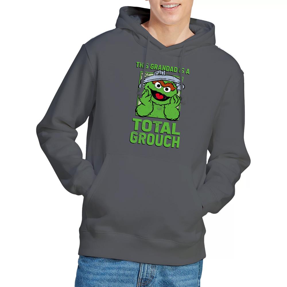Charcoal - Lifestyle - Sesame Street Unisex Adult This Dad Is A Total Oscar The Grouch Fathers Day Hoodie