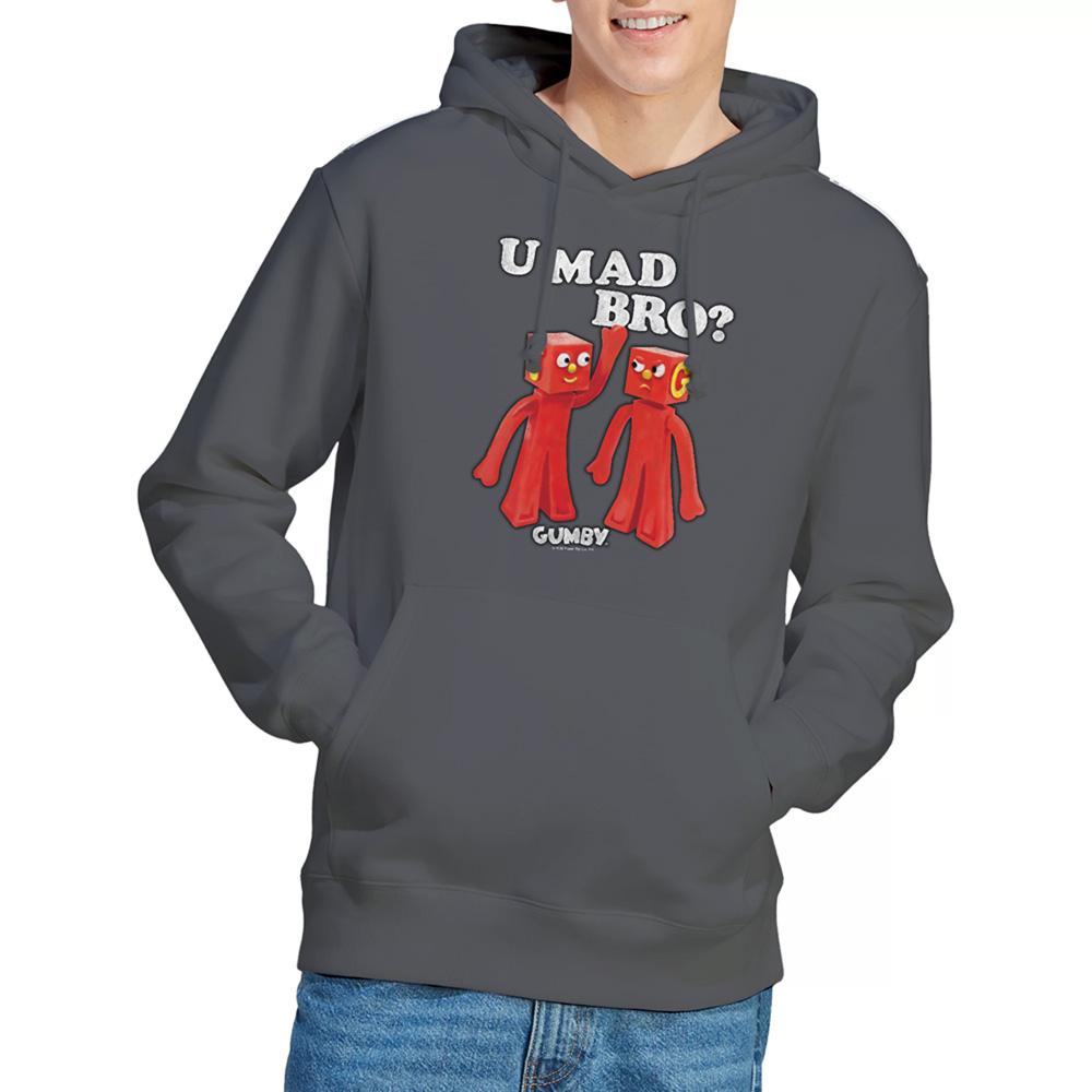Charcoal - Lifestyle - Gumby Unisex Adult U Mad Bro Hoodie
