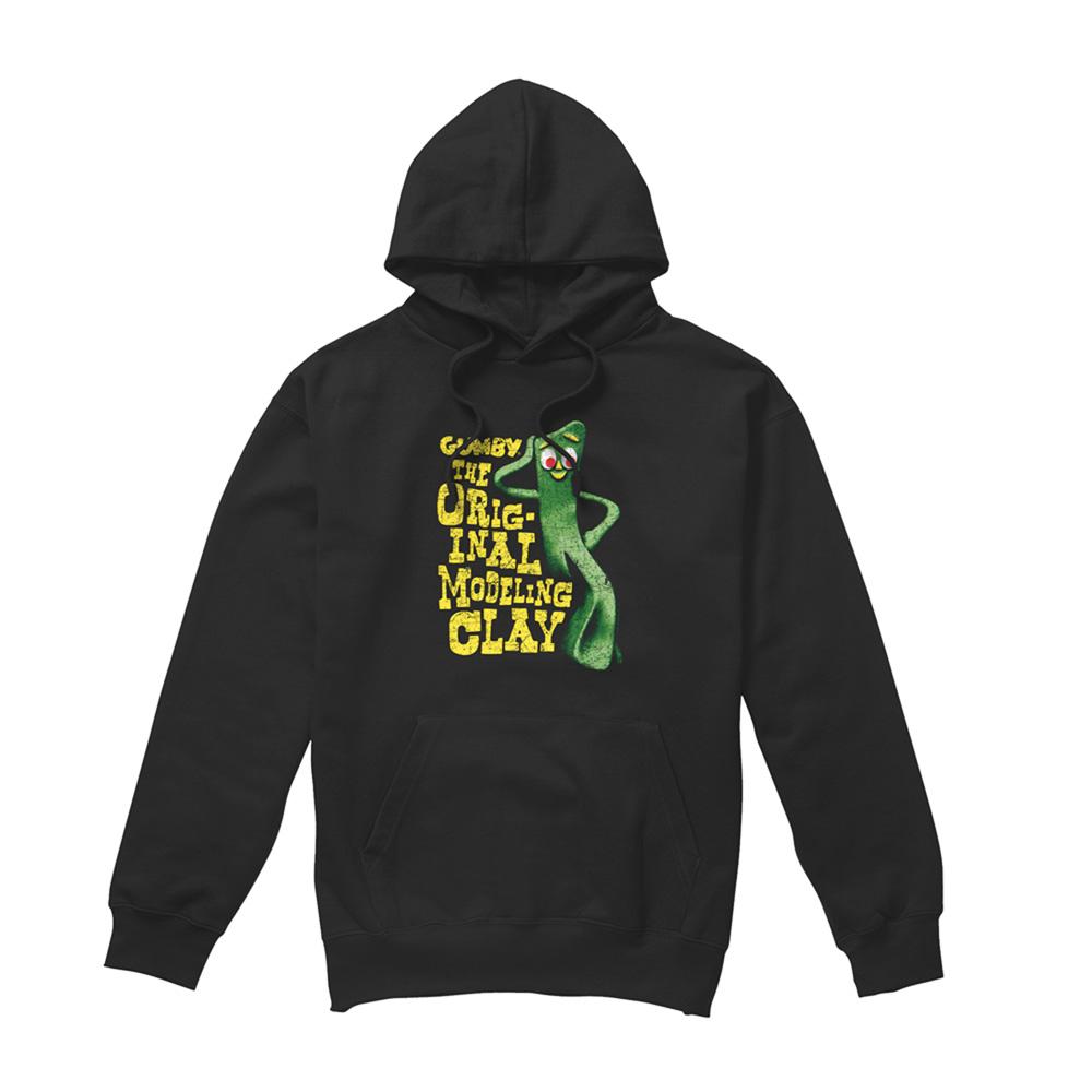 Black - Front - Gumby Unisex Adult So Punny Hoodie