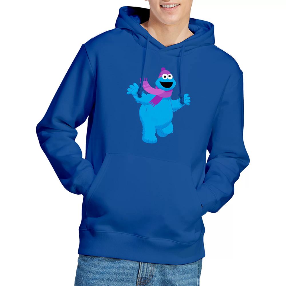 Royal Blue - Lifestyle - Sesame Street Unisex Adult Furry Friends Forever! Cookie Monster Hoodie
