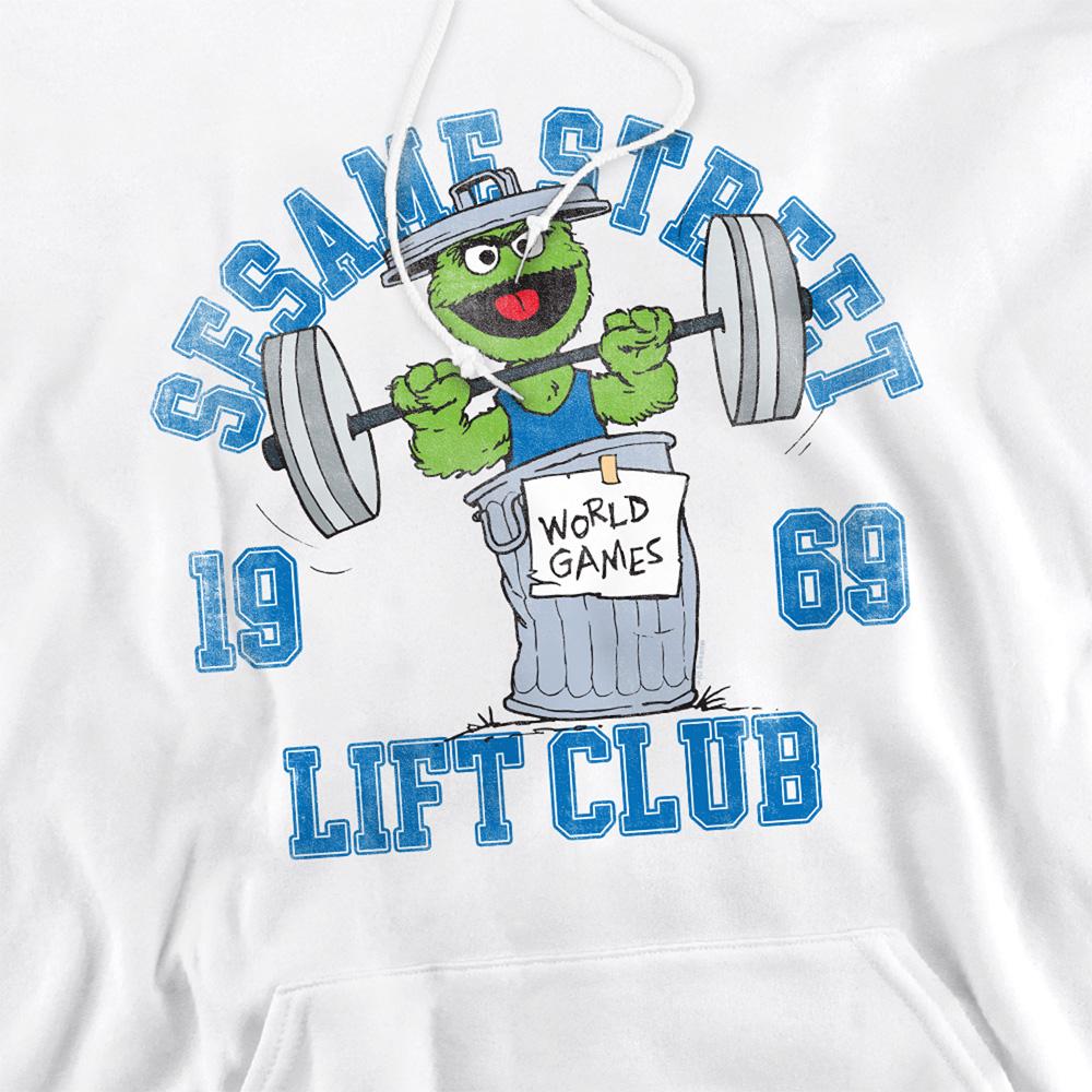 White - Side - Sesame Street Unisex Adult Lift Club Oscar The Grouch Hoodie