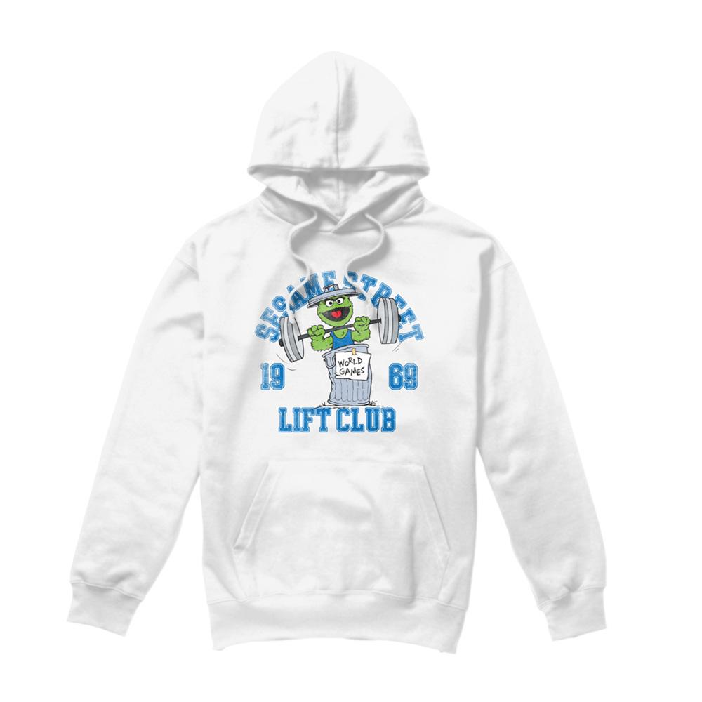 White - Front - Sesame Street Unisex Adult Lift Club Oscar The Grouch Hoodie