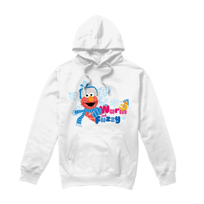 White - Front - Sesame Street Unisex Adult Warm And Fuzzy Elmo Hoodie