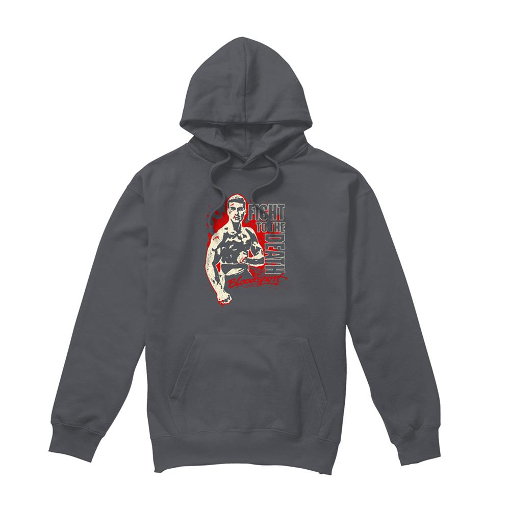 Charcoal - Front - Bloodsport Unisex Adult To The Death Hoodie