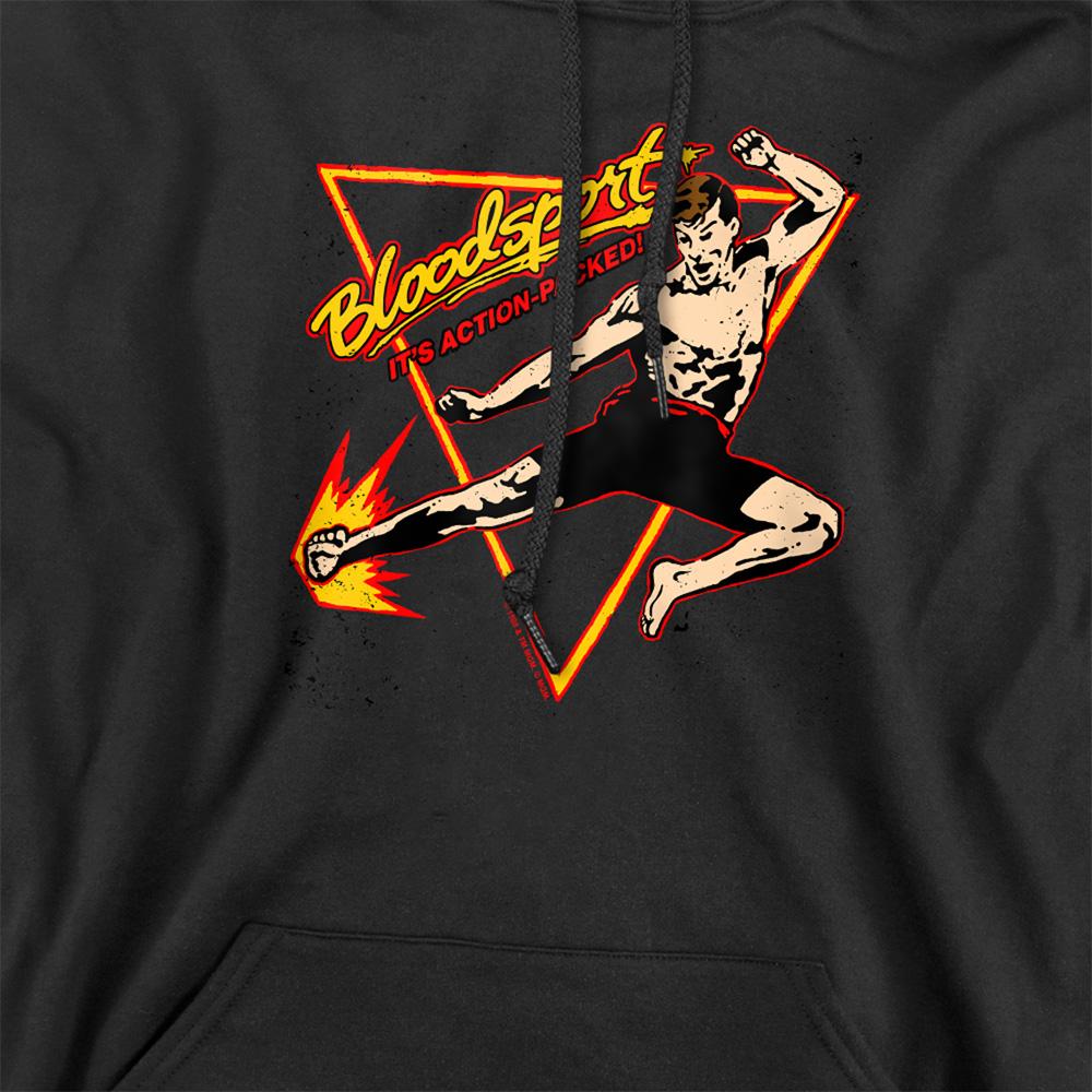 Black - Side - Bloodsport Unisex Adult Action Packed Hoodie