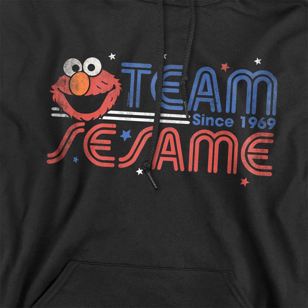Black - Side - Sesame Street Unisex Adult Team Hoodie
