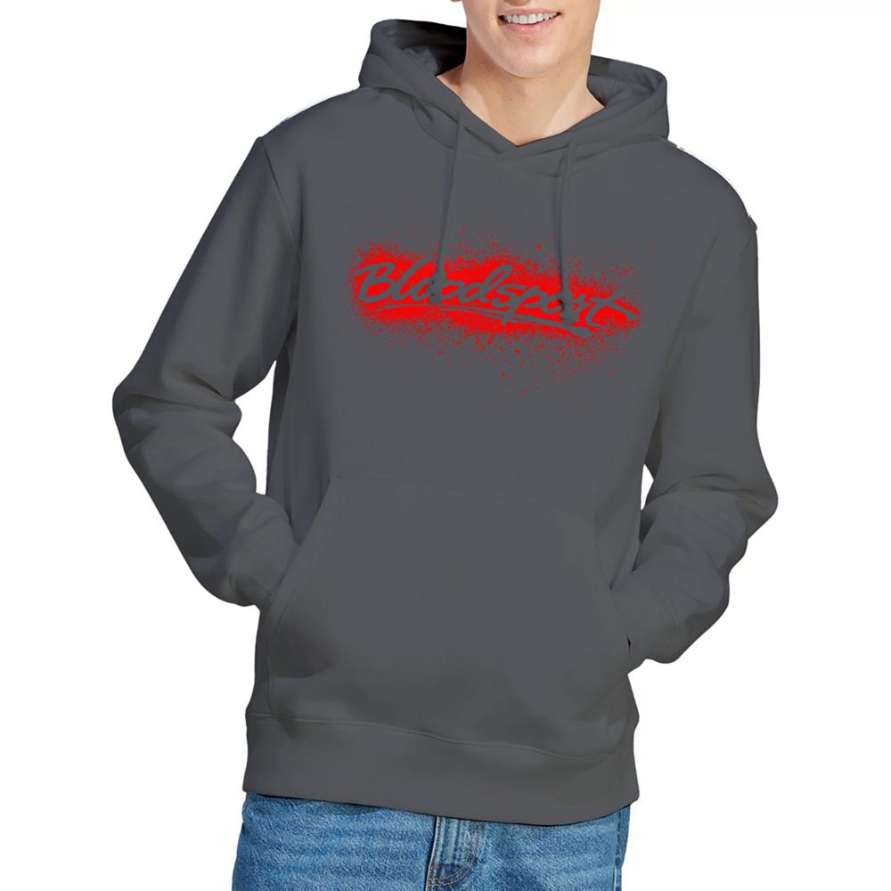 Charcoal - Lifestyle - Bloodsport Unisex Adult Blood Splatter Hoodie