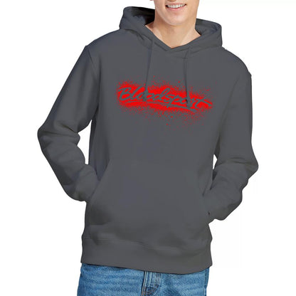 Charcoal - Lifestyle - Bloodsport Unisex Adult Blood Splatter Hoodie