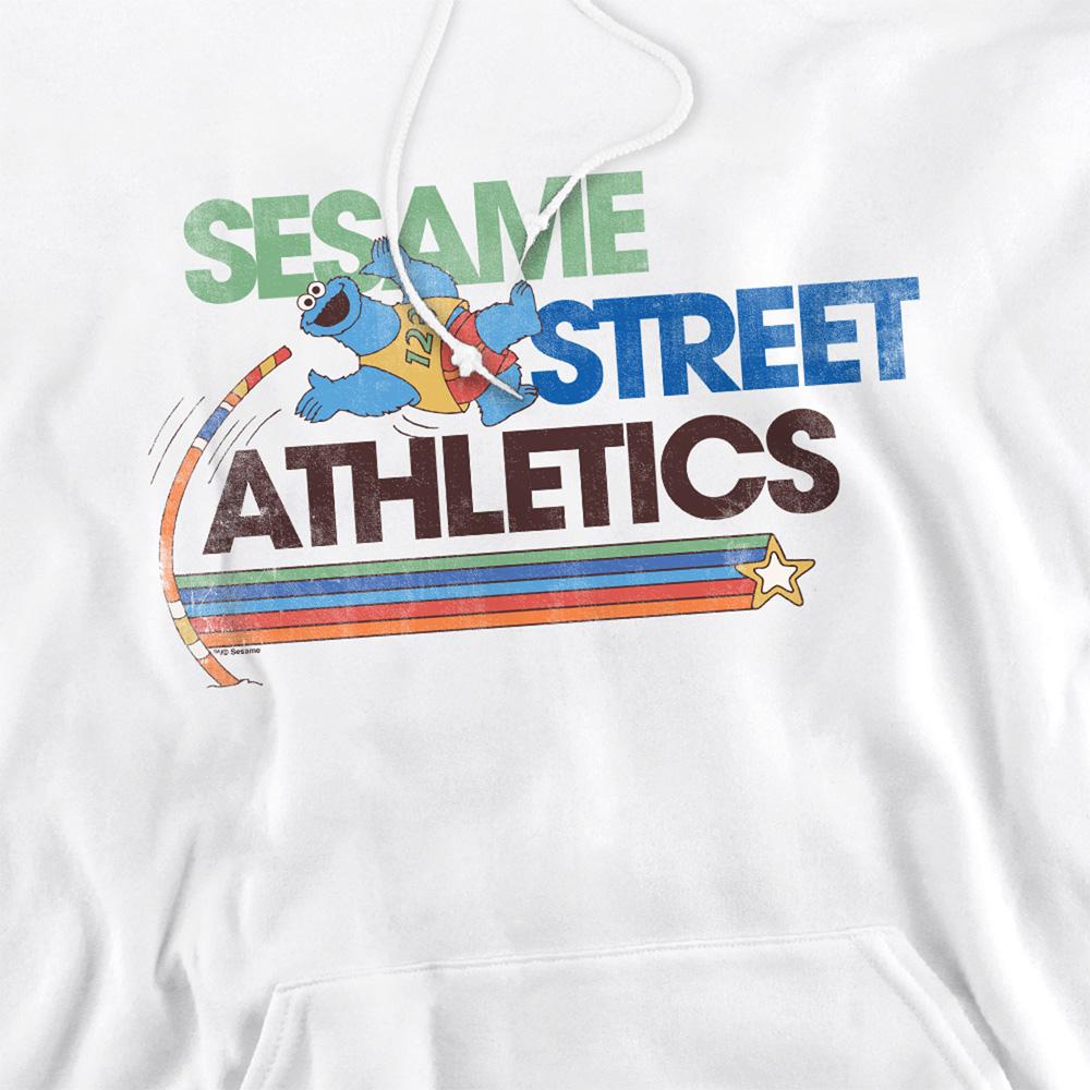 White - Side - Sesame Street Unisex Adult Athletic Hoodie