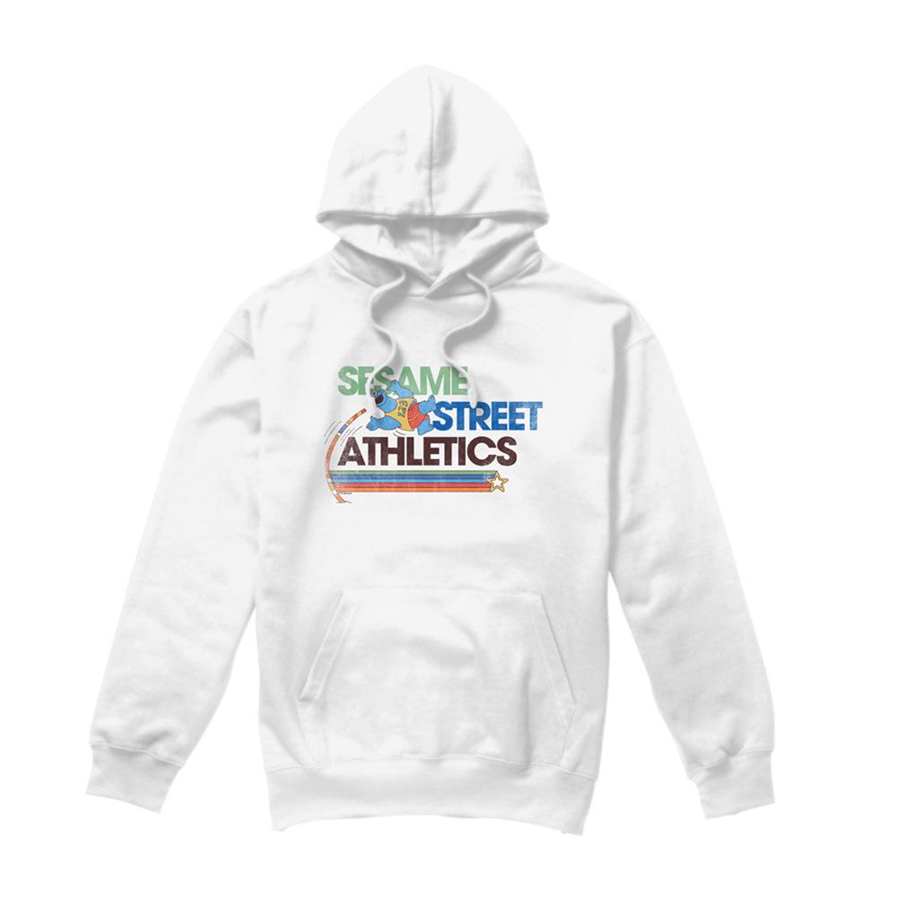White - Front - Sesame Street Unisex Adult Athletic Hoodie