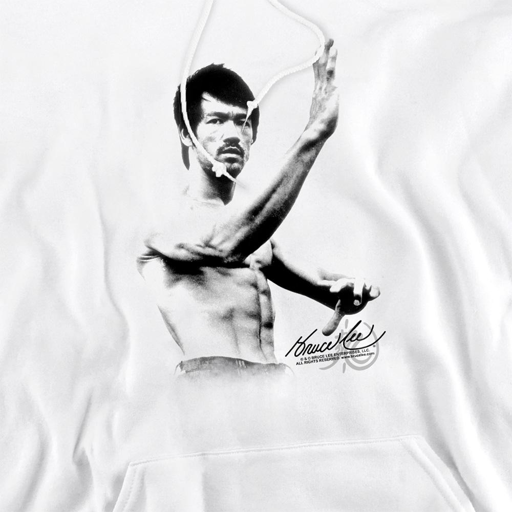 White - Side - Bruce Lee Unisex Adult Serenity Hoodie