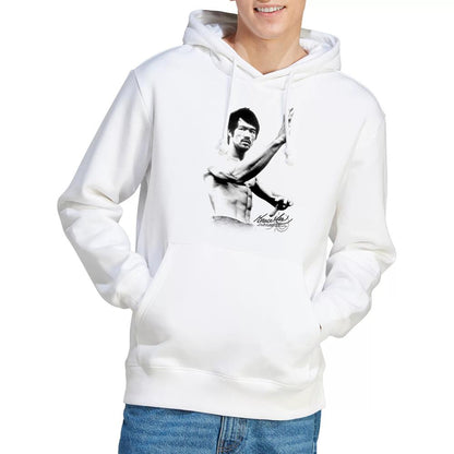 White - Lifestyle - Bruce Lee Unisex Adult Serenity Hoodie