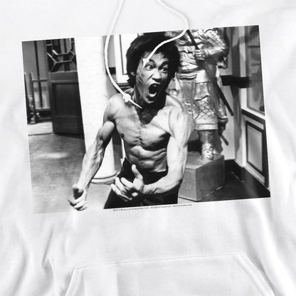 White - Side - Bruce Lee Unisex Adult Full Of Fury Hoodie