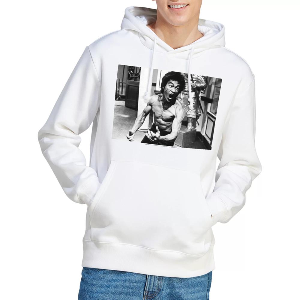 White - Lifestyle - Bruce Lee Unisex Adult Full Of Fury Hoodie
