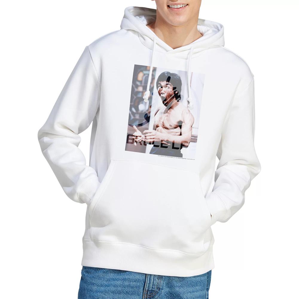 White - Lifestyle - Bruce Lee Unisex Adult Revving Up Hoodie