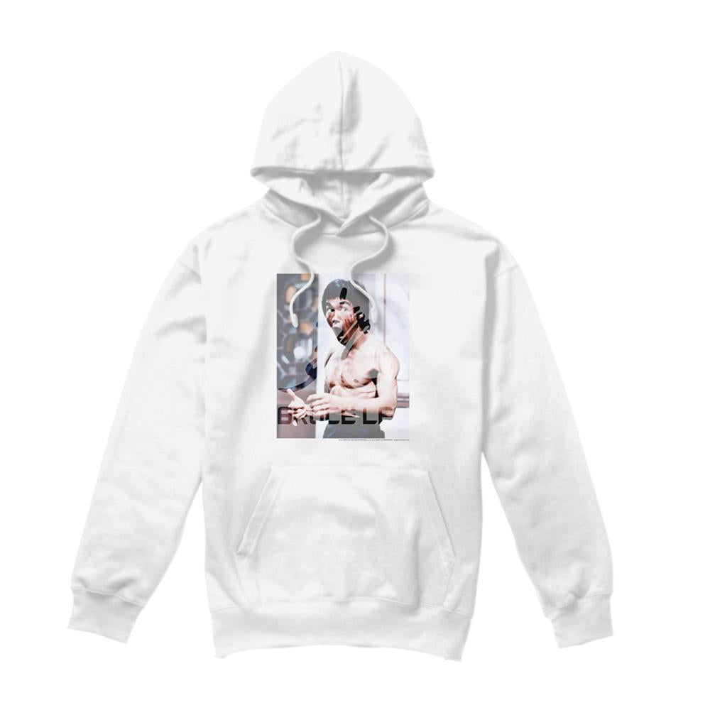 White - Front - Bruce Lee Unisex Adult Revving Up Hoodie