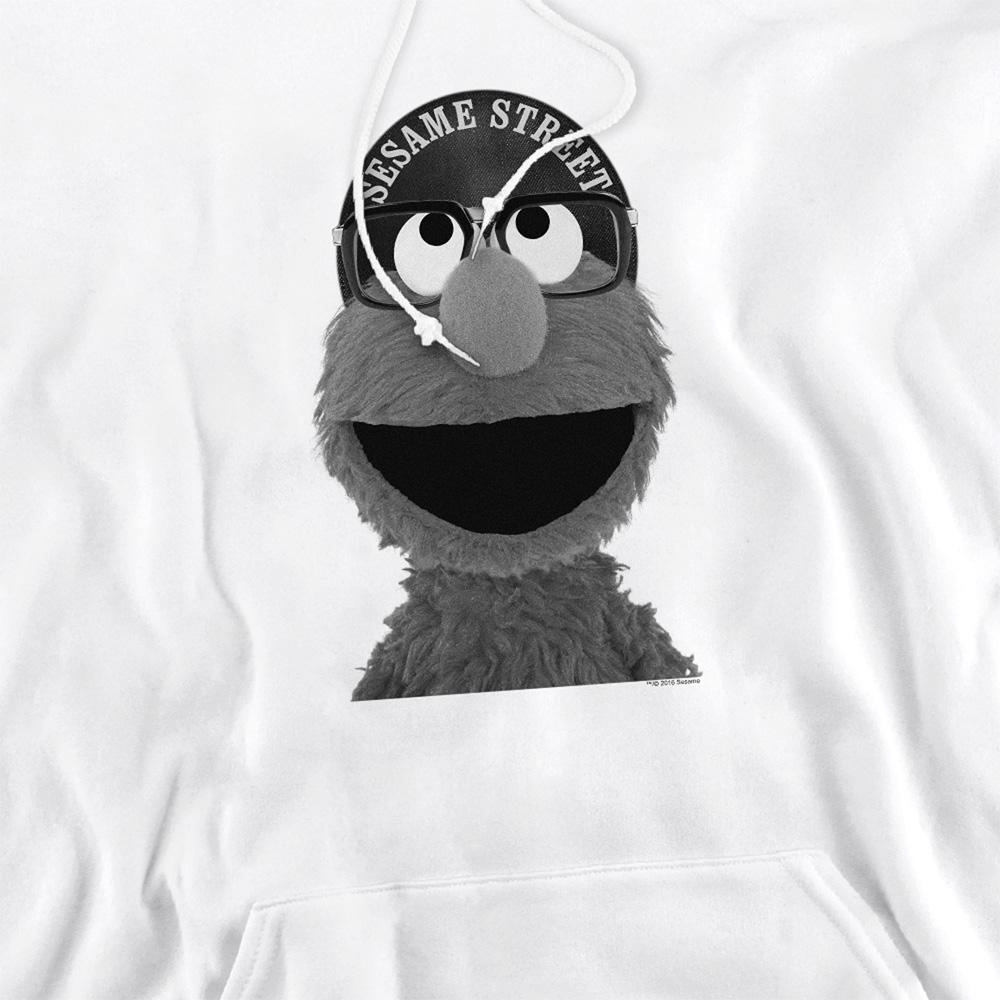 White - Side - Sesame Street Unisex Adult Lee Elmo Hoodie