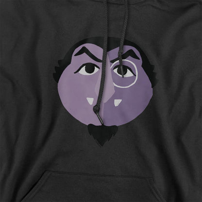 Black - Side - Sesame Street Unisex Adult Glower The Count Hoodie