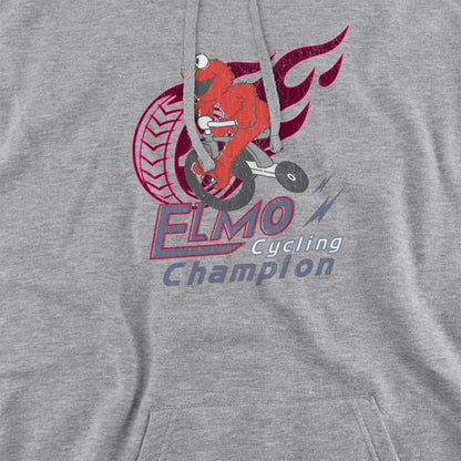 Athletic Heather - Side - Sesame Street Unisex Adult Cycle Champion Elmo Heather Hoodie