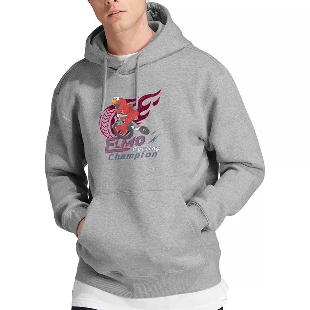 Athletic Heather - Lifestyle - Sesame Street Unisex Adult Cycle Champion Elmo Heather Hoodie