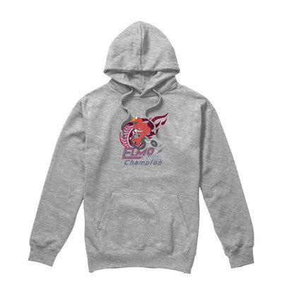 Athletic Heather - Front - Sesame Street Unisex Adult Cycle Champion Elmo Heather Hoodie