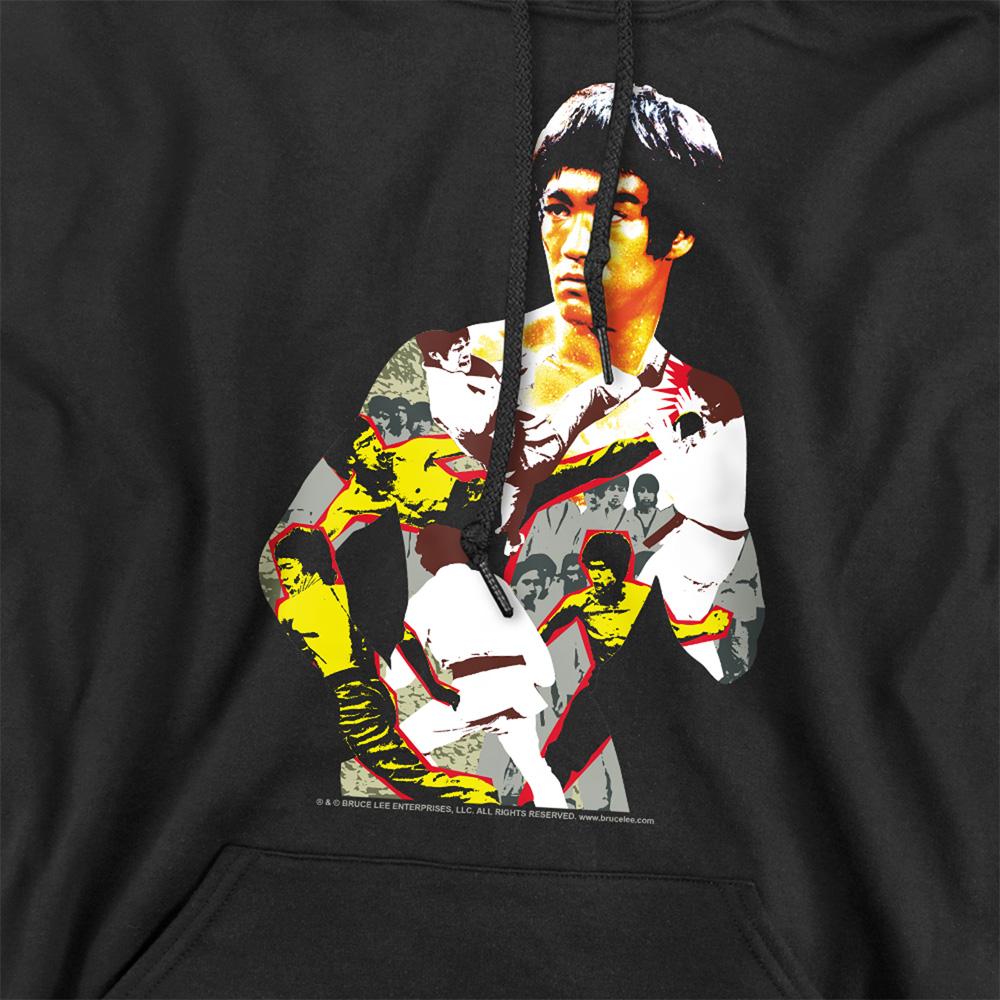Black - Side - Bruce Lee Unisex Adult Body Of Action Hoodie