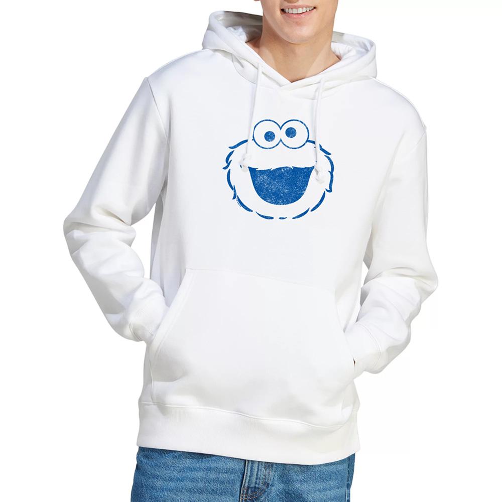 White - Lifestyle - Sesame Street Unisex Adult Cookie Monster Mono Hoodie