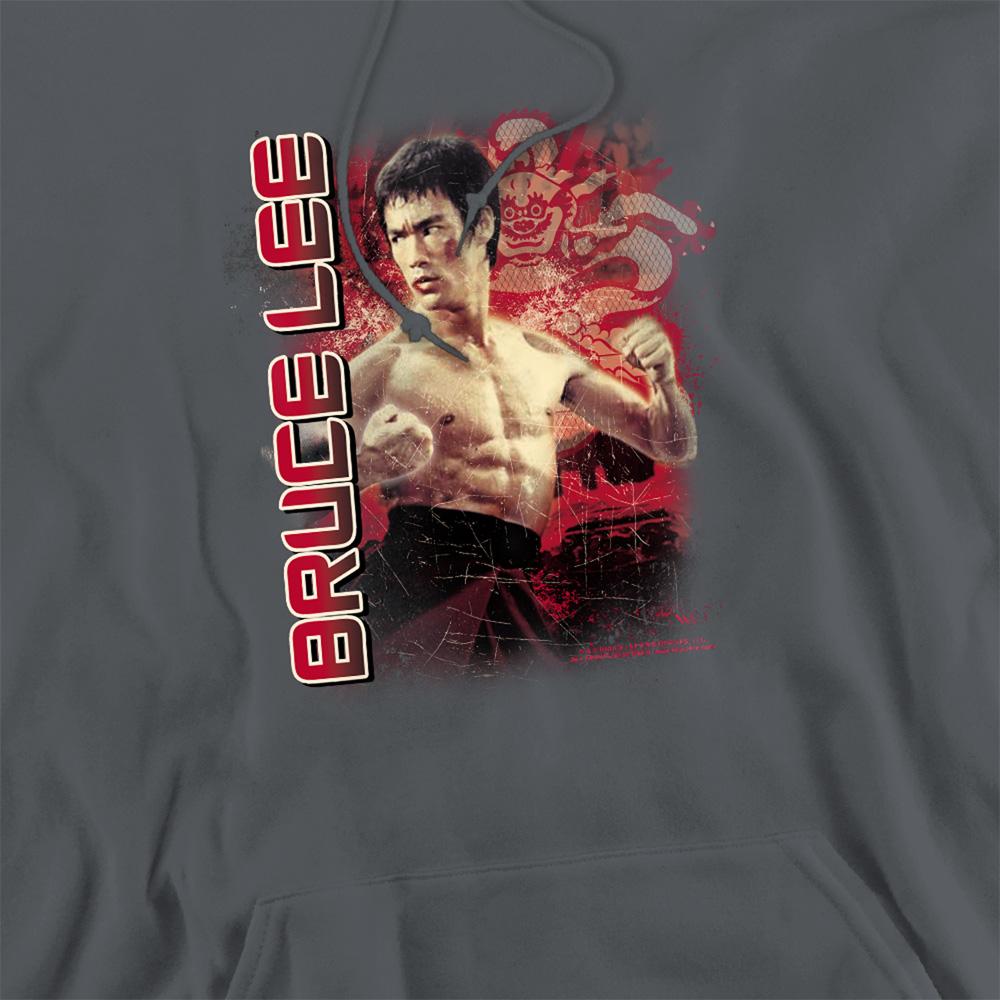Charcoal - Side - Bruce Lee Unisex Adult Fury Hoodie