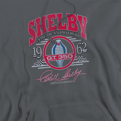 Charcoal - Side - Carroll Shelby Unisex Adult Hotrod Arched Hoodie