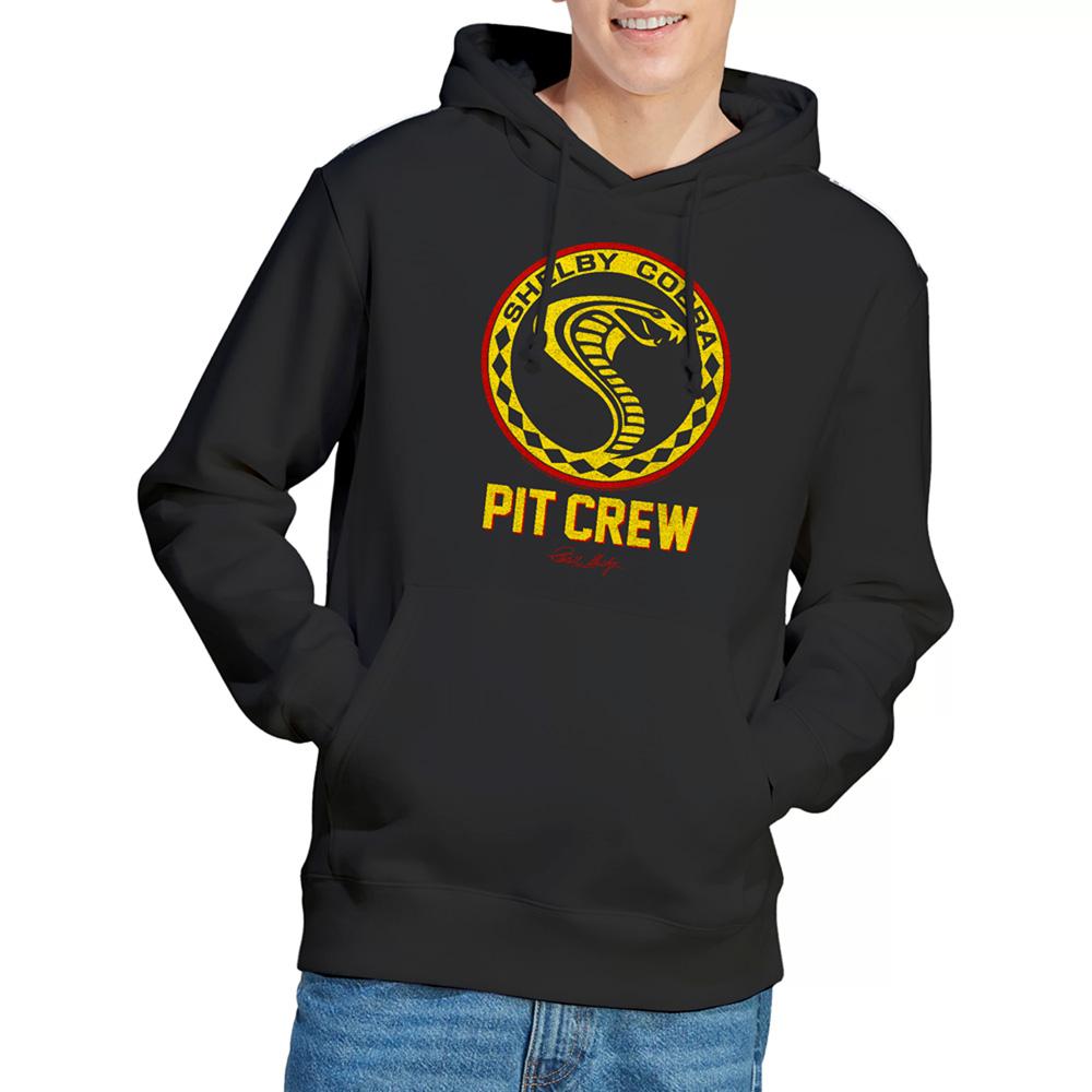 Black - Lifestyle - Carroll Shelby Unisex Adult Pit Crew Vintage Badge Hoodie