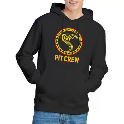 Black - Lifestyle - Carroll Shelby Unisex Adult Pit Crew Vintage Badge Hoodie