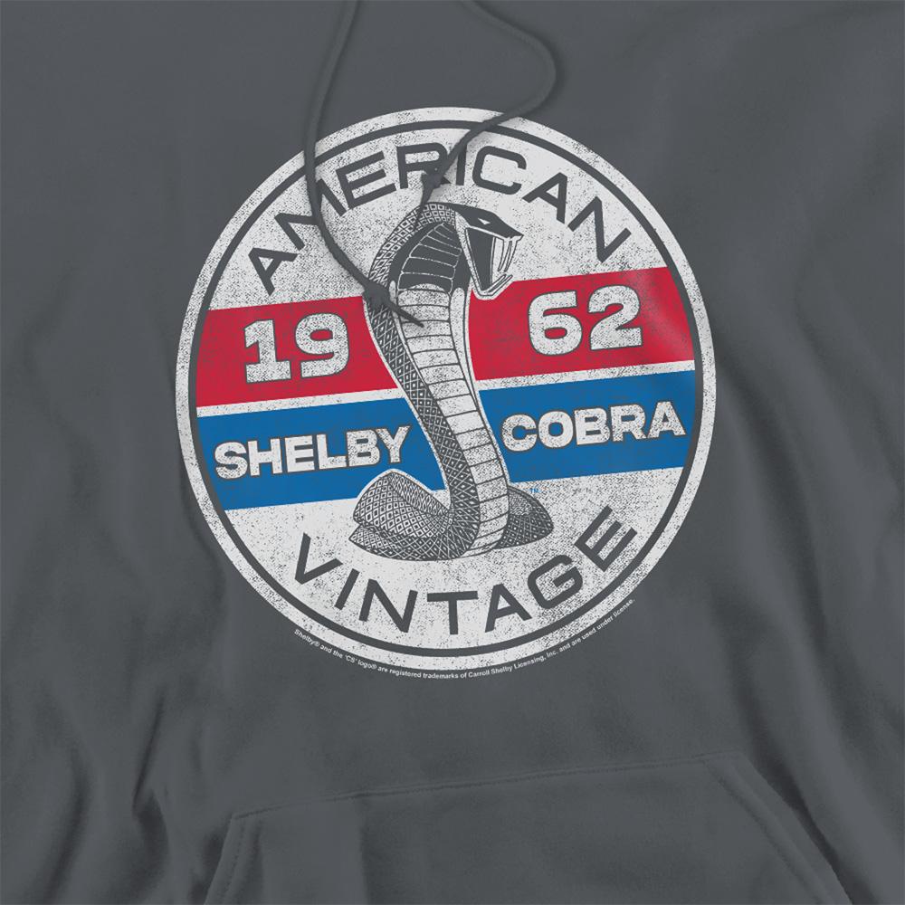 Charcoal - Side - Carroll Shelby Unisex Adult Vintage Circle Hoodie