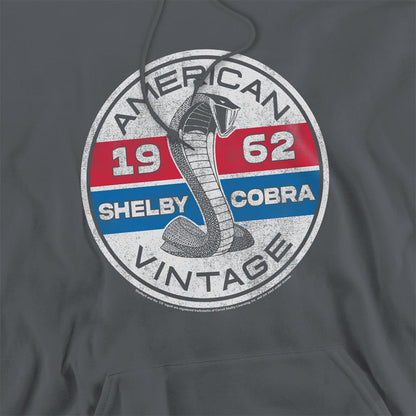 Charcoal - Side - Carroll Shelby Unisex Adult Vintage Circle Hoodie