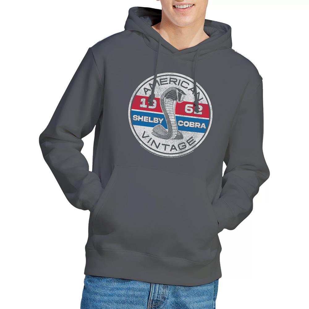 Charcoal - Lifestyle - Carroll Shelby Unisex Adult Vintage Circle Hoodie