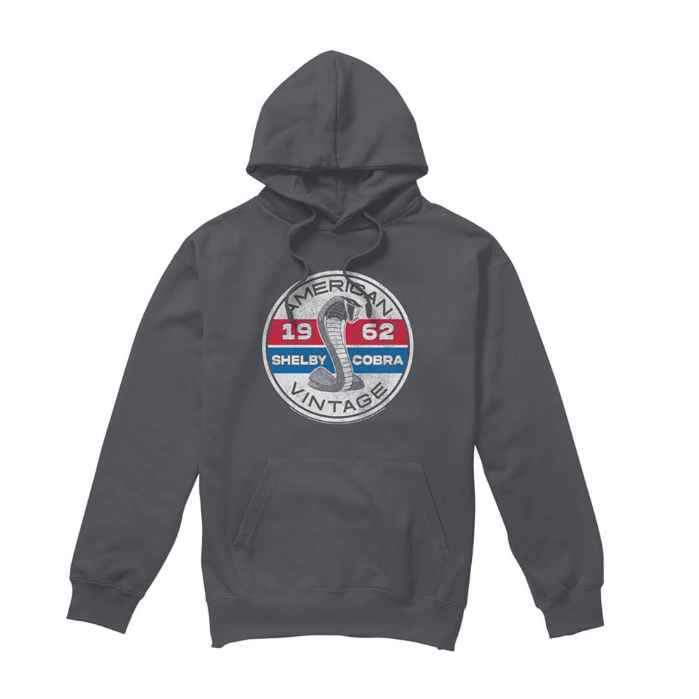Charcoal - Front - Carroll Shelby Unisex Adult Vintage Circle Hoodie