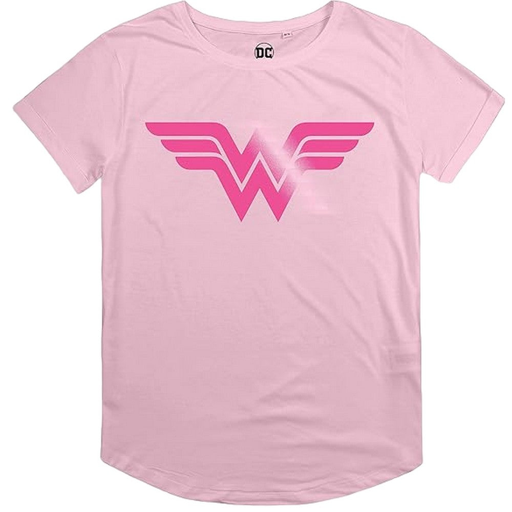 Lavender - Front - Wonder Woman Womens-Ladies Basic Gradient Logo T-Shirt