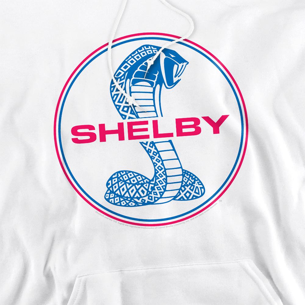 White - Side - Carroll Shelby Unisex Adult Circle Logo Hoodie