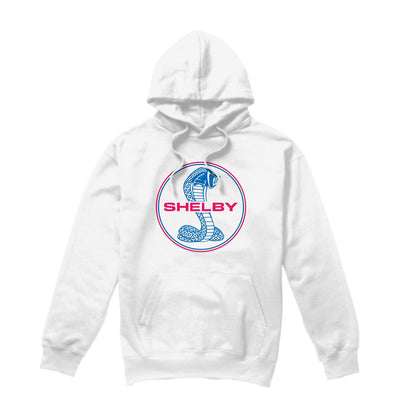 White - Front - Carroll Shelby Unisex Adult Circle Logo Hoodie