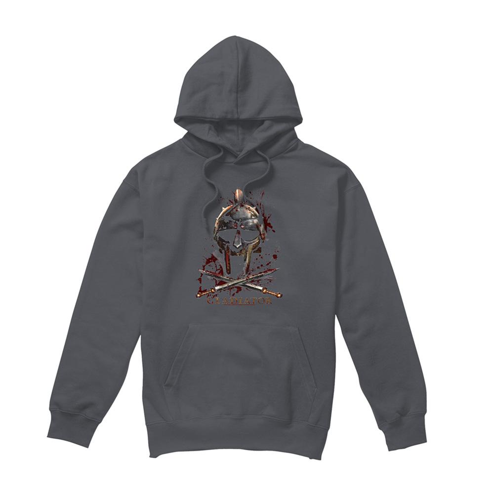 Charcoal - Front - Gladiator Unisex Adult Helmet Hoodie