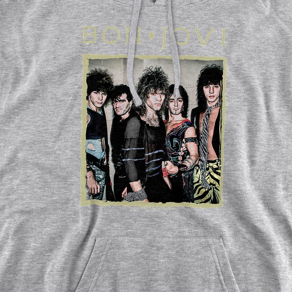 Athletic - Back - Bon Jovi Unisex Adult Framed Heather Hoodie